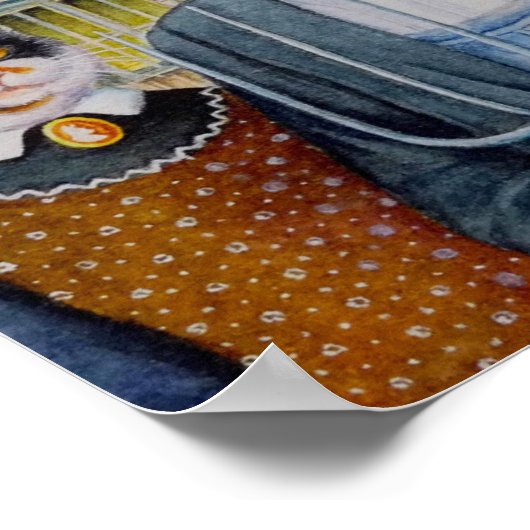 Amerikaanse Gothic Parody Painting Waterverf 8x10 Poster (Hoek)