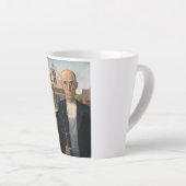 Amerikaanse gotiek: platteland leeft arm boer latte mok (Rechterhoek)