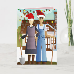 AMERIKAANSE GOTISCHE KERSTKAART KAART