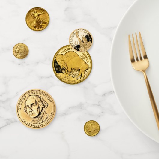 Amerikaanse gouden Confetti (Groep)