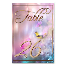 Amerikaanse goudvink en bloemen/goudsierijk kaart