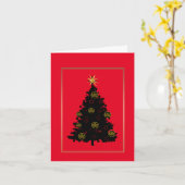 Amerikaanse grenspatrouillogo kerstboomkaart kaart (Gele Bloem)