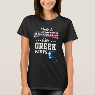 Amerikaanse Griekse Onderdelen Griekenland Kaart U T-shirt