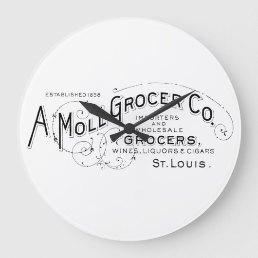 -Amerikaanse Grocer Ad Grote Klok (Voorkant)