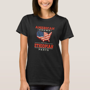 Amerikaanse groei met Ethiopische onderdelenpatrio T-shirt