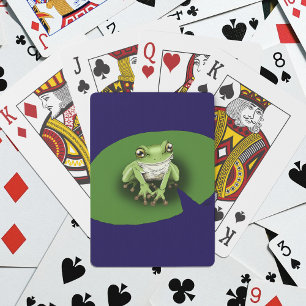 Amerikaanse Groene Boomkikker Waterlelieblad Pokerkaarten