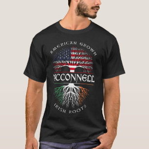Amerikaanse Groene Ierse Roots MCCONNELL Ierse naa T-shirt