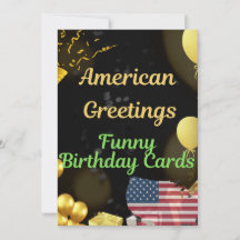 Amerikaanse groeten Grappige verjaardagskaarten
