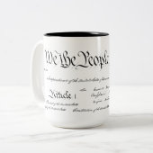 Amerikaanse grondwet mok (15 oz) - zwart (Voorkant links)