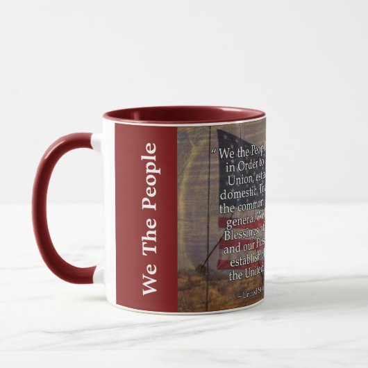 Amerikaanse grondwet preambule typografie en Ameri Mok (Links)