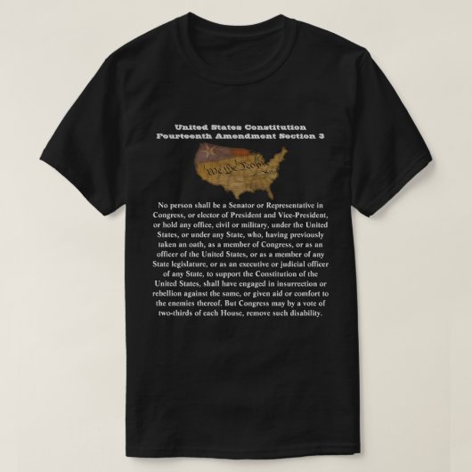 Amerikaanse grondwet Veertiende wijziging Afdeling T-shirt (Design voorkant)