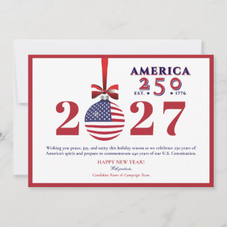 Amerikaanse Grondwet "Wij het Volk" Amerika 250 -  Feestdagenkaart