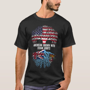 Amerikaanse Groot met Fijian Roots VS-vlag T-shirt