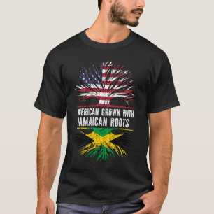 Amerikaanse Groot met Jamaicaanse Roots VS-vlag T-shirt