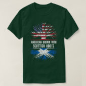 Amerikaanse Groot met Scottish Roots USA Flag Scot T-shirt (Design voorkant)