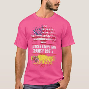 Amerikaanse Groot met Spaanse wortels Vlag Spanje T-shirt