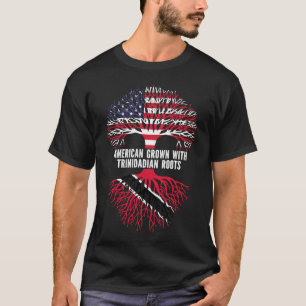 Amerikaanse Groot met Trinidadian Roots VS-vlag T-shirt