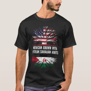 Amerikaanse Groot met Westerne Saharaanse Roots VS T-shirt