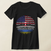 Amerikaanse Groot-Oekraïense roet Oekraïne vlag T-shirt (Laagn)