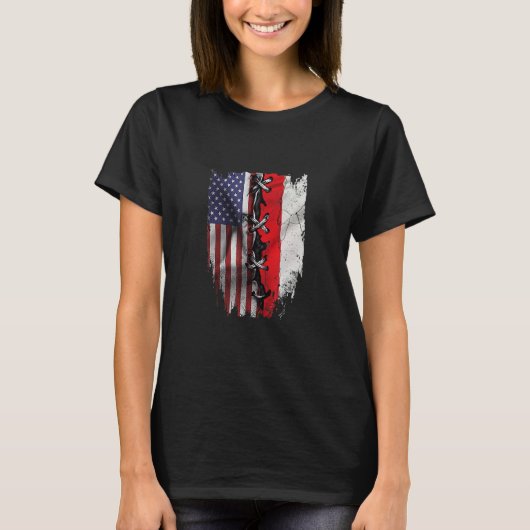 Amerikaanse Groot Poolse Roots Verenigde Staten Po T-shirt (Voorkant)