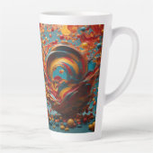 Amerikaanse grote latte Mok. Kleurrijke keramische Latte Mok (Rechts)