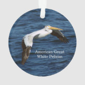 Amerikaanse grote witte pekelacrylversiering ornament (achterkant)