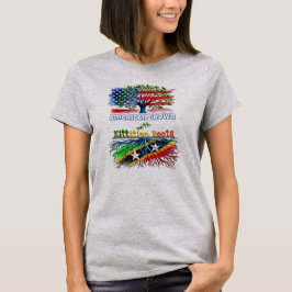Amerikaanse Grown - Kittitian Roots Vrouwen T-shirt