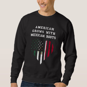 Amerikaanse Grows Heart VS Vlag Mexicaanse roet Trui