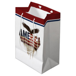 Amerikaanse grunge vlag en adelaar medium cadeauzakje