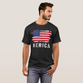 Amerikaanse Grunge-vlag T-shirt (Voorkant volledig)