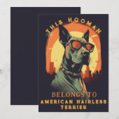 Amerikaanse haarloze terrier ouder gepersonaliseer aankondiging (Voorkant / Achterkant)