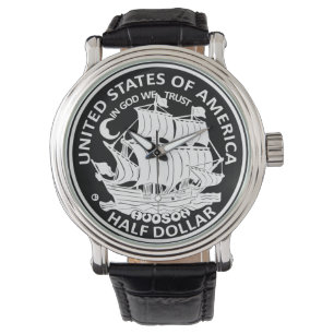 Amerikaanse half dollar munt Handgemaakt Horloge