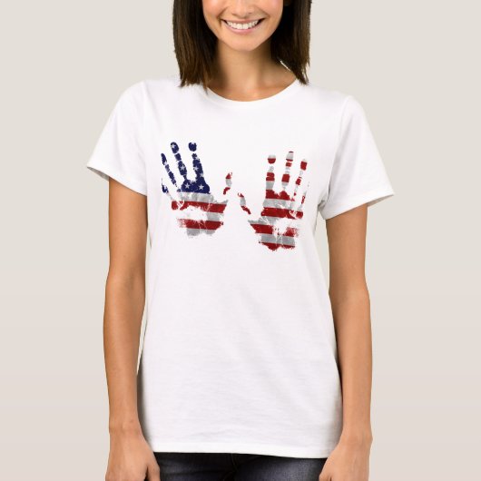 Amerikaanse handen t-shirt (Voorkant)
