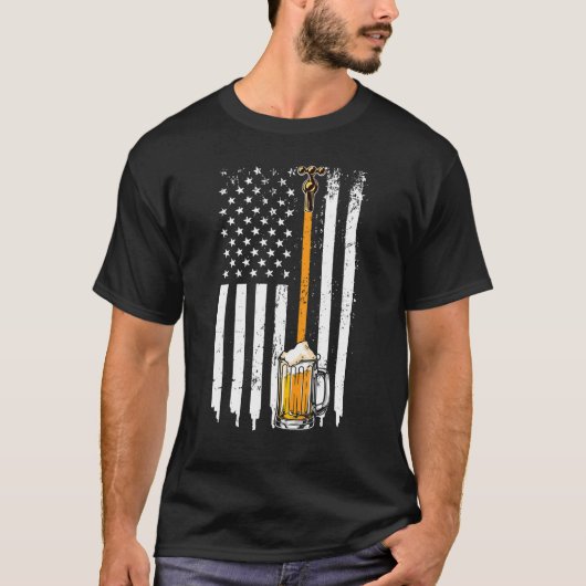 Amerikaanse Happy International Beer Day met Ameri T-shirt (Voorkant)