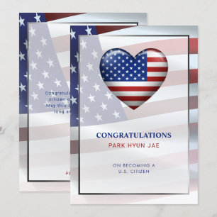 Amerikaanse hartvlag   Goud Lijst   Burgerschap Kaart