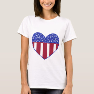 Amerikaanse hartvlag Patriotic T-Shirt