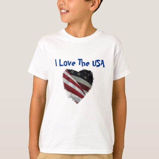 Amerikaanse hartvlag t-shirt (Voorkant)