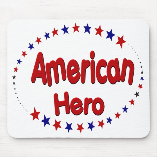 Amerikaanse held Mousepad Muismat (Voorkant)