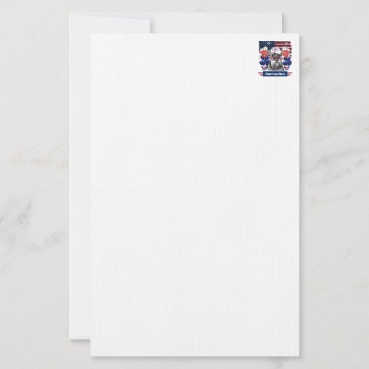 Amerikaanse held Schnauzer Stationery Briefpapier (Voorkant)