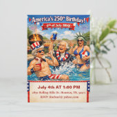 Amerikaanse Helden vieren Amerika's 250e BBQ Kaart (Staand voorkant)