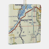 Amerikaanse Herfst ID kaart Keramisch Ornament (Rechts)