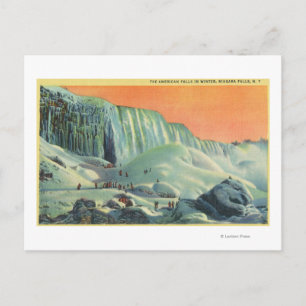 Amerikaanse Herfsten in de winter met de zon Briefkaart