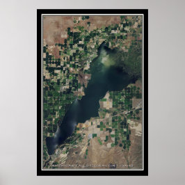Amerikaanse Herfsten Lake Idaho Satellite Poster M