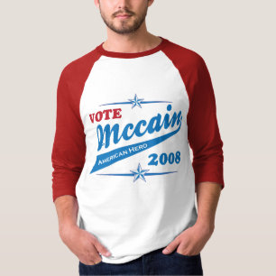 Amerikaanse hero McCAIN Stemuitslag 2008 T-shirt
