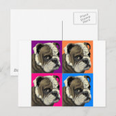 Amerikaanse hond doet pastel briefkaart (Voorkant / Achterkant)