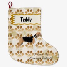 Amerikaanse hond op Tan Leaves