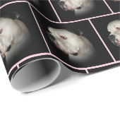 Amerikaanse hond op zwart cadeaupapier (Rol Hoek)