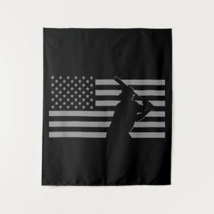 Amerikaanse honkbal Amerikaanse vlag Wandkleed