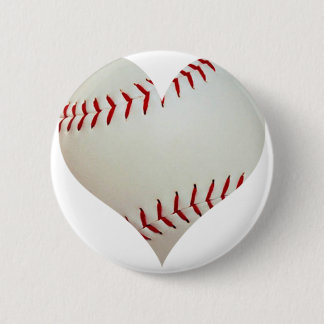 Amerikaanse honkbal in een hartvorm ronde button 5,7 cm