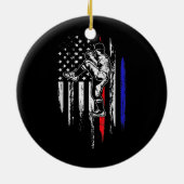 Amerikaanse honkbal Pitcher Verenigde Staten - 4e Keramisch Ornament (Achterkant)